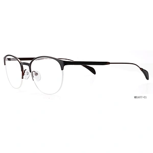 MD1677 Metal wholesale eye wear designer half frame optical glasses frames  eyeglasses with OEM logo