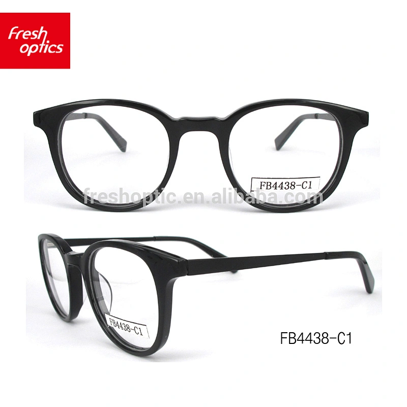 FB4438 new design eyewear high quality acetate frame round shape optical glasses