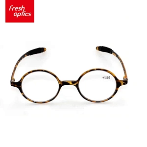 Wholesale fashionable tr90 0.75 reading glasses newest eyeglass frames, round shape reading glasses