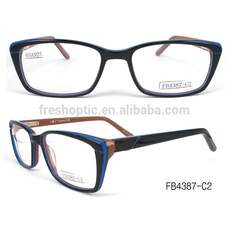 FB4387 Fashion lamination acetate optical frame difficult technology eyewear glass with best quality