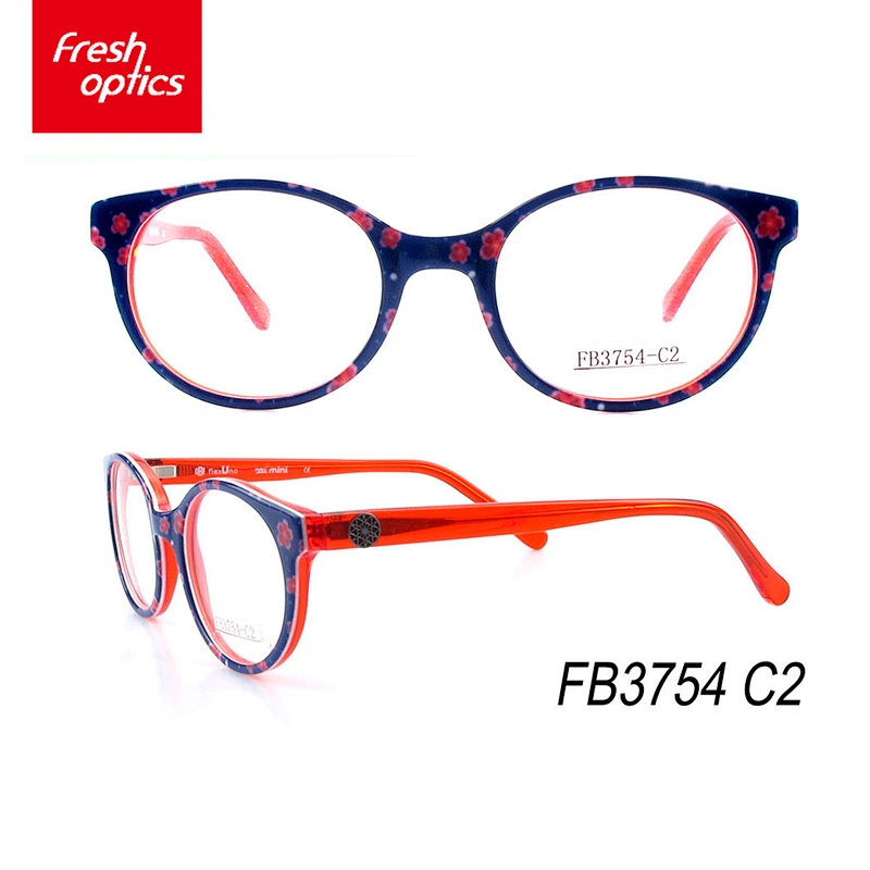 FB3754 Flowers Design Acetate Colorful Optical Frame Wholesale