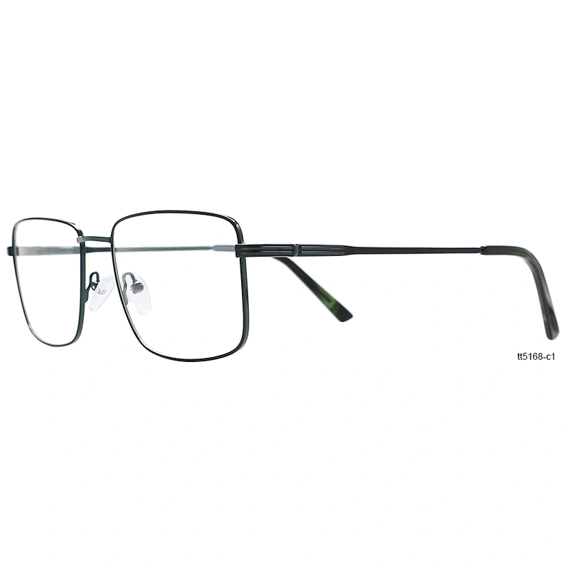 European style eye prescription square metal optical glasses frames for men