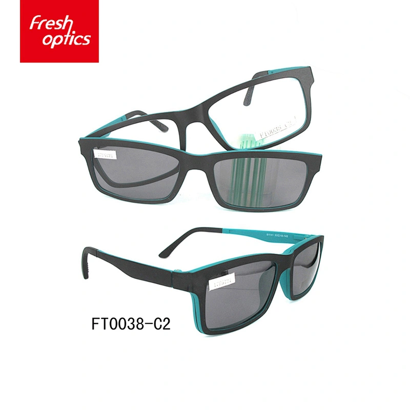 FT0038 Promotional Fashionable Ultem Clip On TR 90 Sunglasses