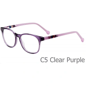 2020 popular round pink acetate optical eyeglasses frames for kids