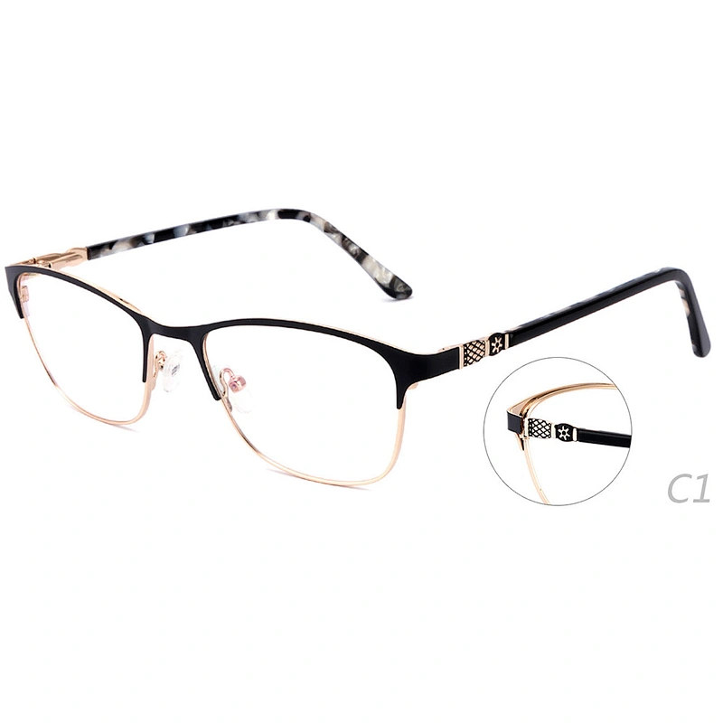 full-rim prescription metal optical glasses frame ready stock