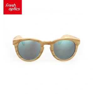 6W005 Light Brown Wooden Sunglasses With Polarized