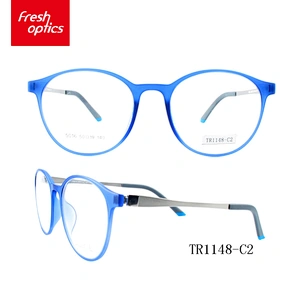 TR1148 Blue width temple eyewear frames,Colorful tr90 optical frame