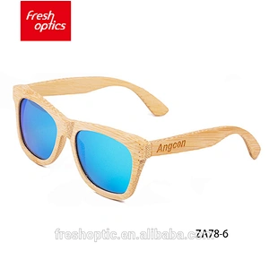 ZA78 Fashion red bamboo double lenses sunglasses