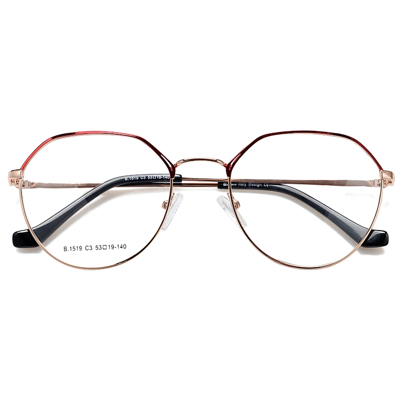 Italy design progressive specs clear lens silver optical frames eyeglasses men women