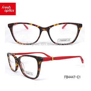 FB4447 cheap designer demi eyeglass frames acetate frame china eye glass manufacturer