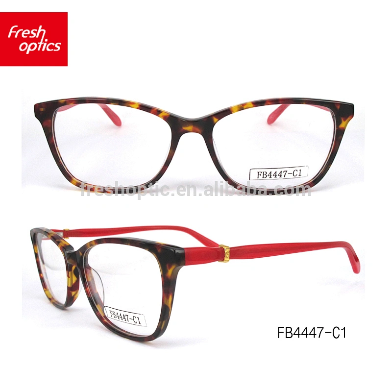 FB4447 cheap designer demi eyeglass frames acetate frame china eye glass manufacturer