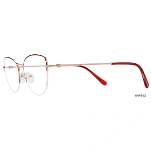 mature half rim spectacle computer protection custom ladies metal optical eyeglasses frames