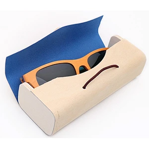 High quality bamboo wood sunglasses case glasses box custom logo