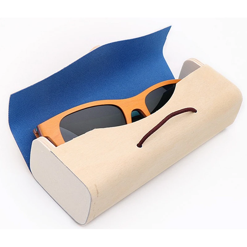 High quality bamboo wood sunglasses case glasses box custom logo