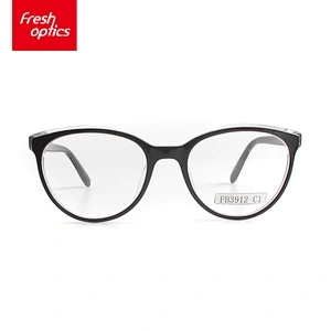 FB3912 Black Transparent Acetate Glasses Fashion Optical Frame Eyewear For Men