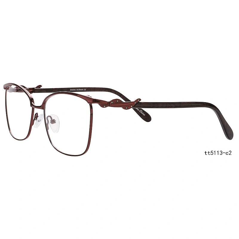 Japanese designers eyeglasses gold metal optical frames with diamond