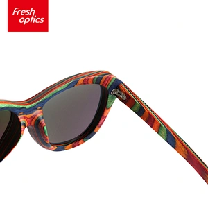 6W003 Color wood grain sunglasses,fashion polarized wooden sunglasses