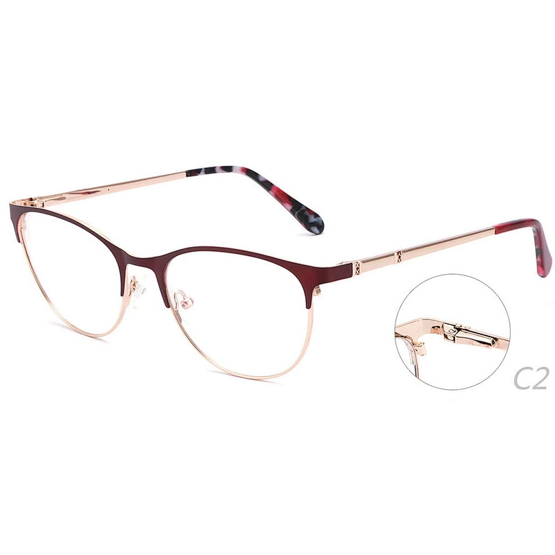 Retail hot sale metal optical frames ready goods eyewear