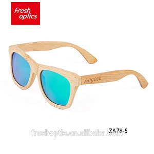 ZA78 Fashion red bamboo double lenses sunglasses