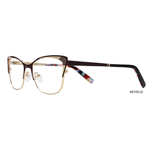 Factory direct latest anticorrosion metal cat eyeglasses optical frame for women