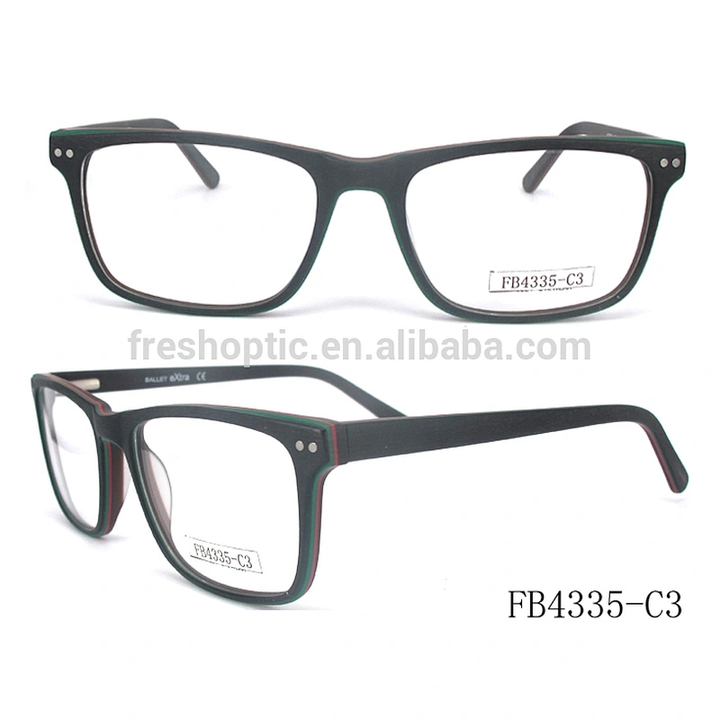 FB4335 Wooden fashion acetate material optical frames eyewear glass unisex style