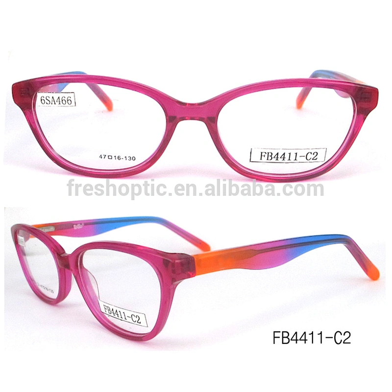 FB4411 2018 newest fashion optical frames colorful material kids acetate reading glasses with best quality