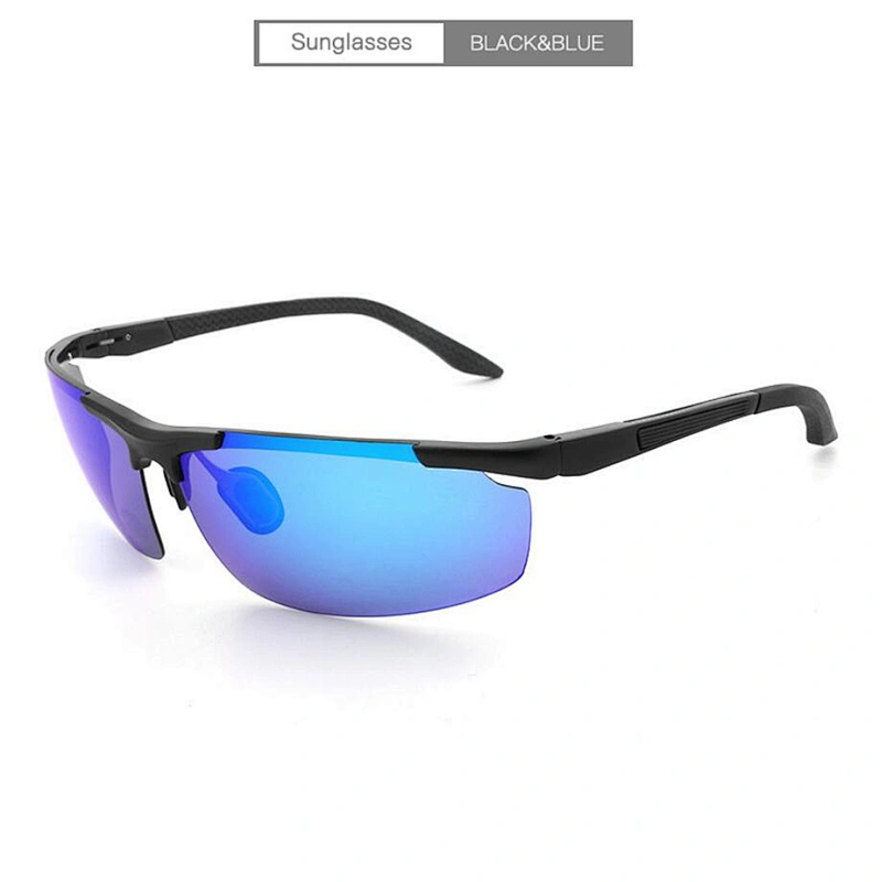 Aluminum men's rimless sunglasses polarized coating  cycling driving sport sunglasses for men