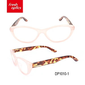 DP1010 Made in china name brand reading glasses compact cat eye reading glasses