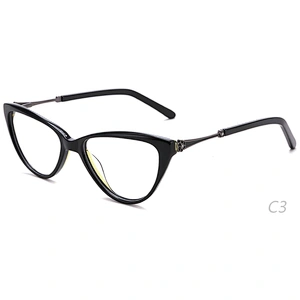 handmade cat eye spectacles clear acetate optical glasses eyewear frames for women