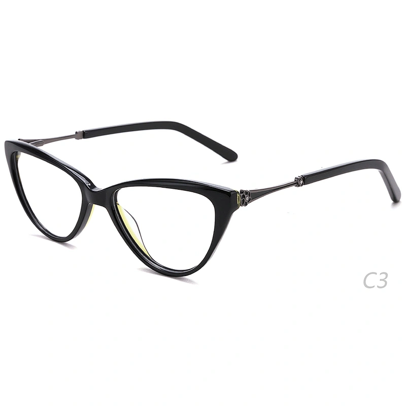 handmade cat eye spectacles clear acetate optical glasses eyewear frames for women