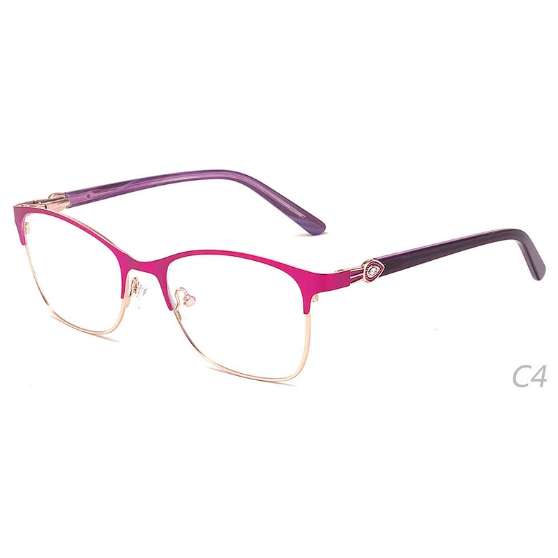 ready stock fashion pink metal optical frames eyeglasses