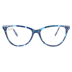 FB5467 Cellulose acetate frames design special metal temple eyeglasses frame acetate fashion glasses