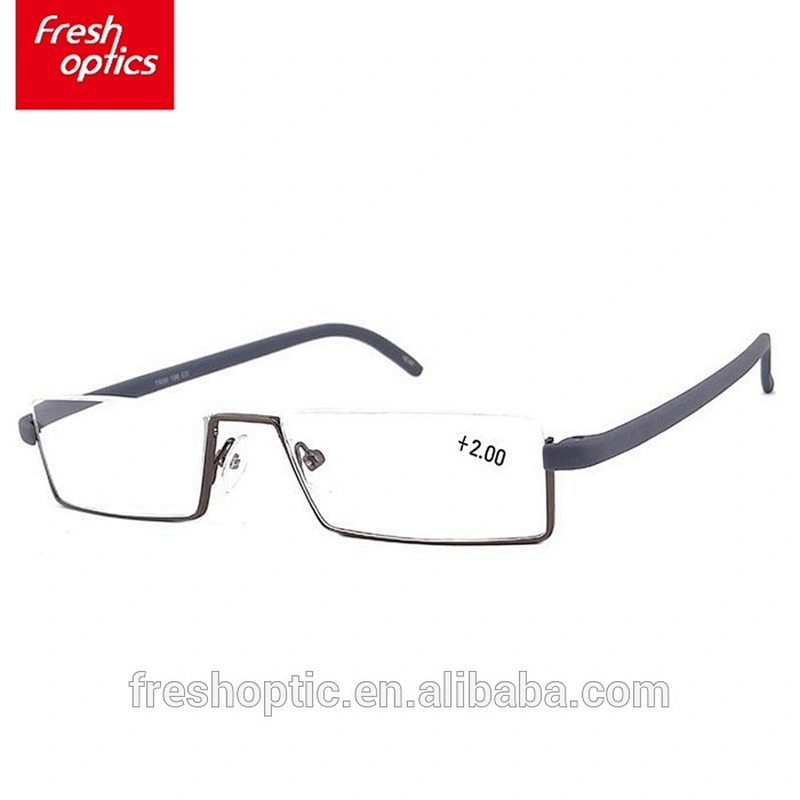 FR0016 Best quality low price half clear frame reading glasses women