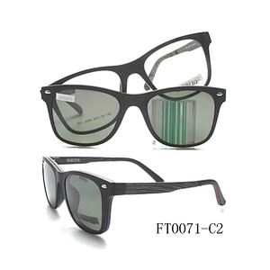 FT0071 Fashion Design Width Temple Ultem Clip On Sunglasses