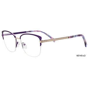 Luxury Korean vitality sexy women's half frame eyewear optical frames brand name