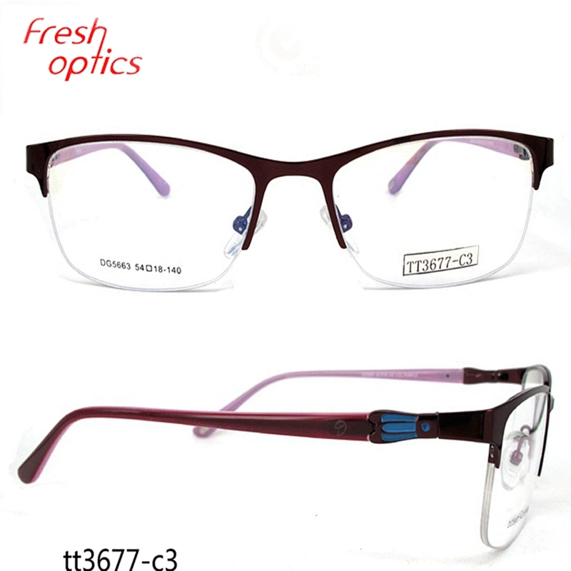 TT3677 Half Border Girl Designer Optical Frames With OEM Service