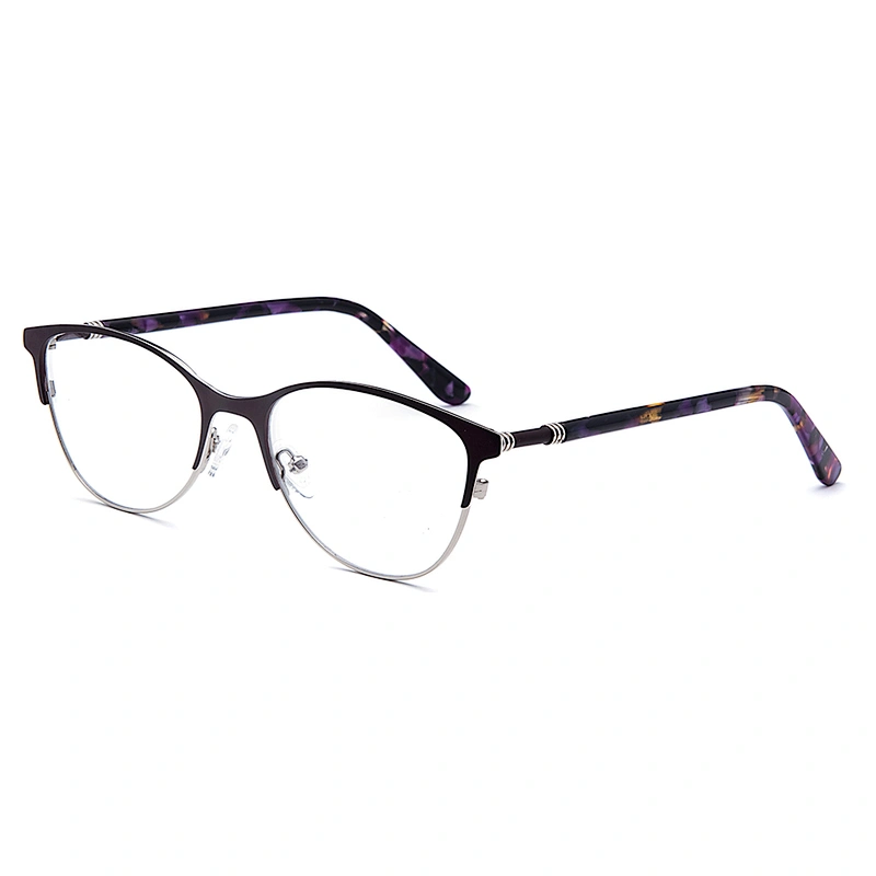 hot sale stainless steel  ready stock 1 piece optical eyeglasses frames for women