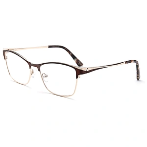 Ready made colorful eyeglasses metal optics glasses for unisex optical frames