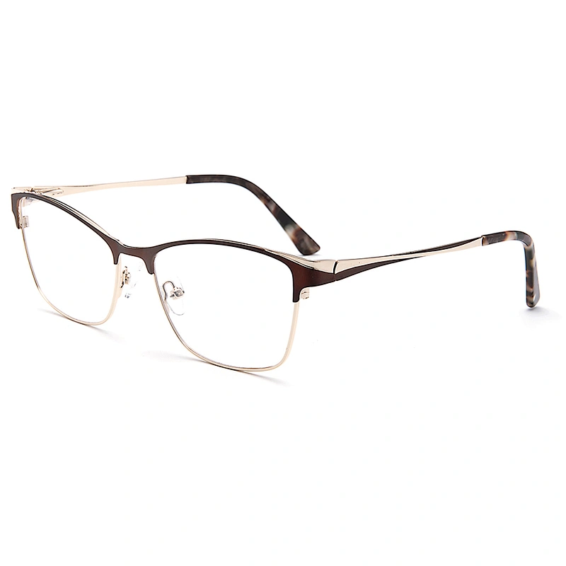Ready made colorful eyeglasses metal optics glasses for unisex optical frames