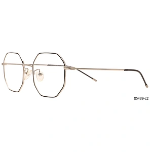 2020 high quality anti blue polygonal metal optical glasses frames