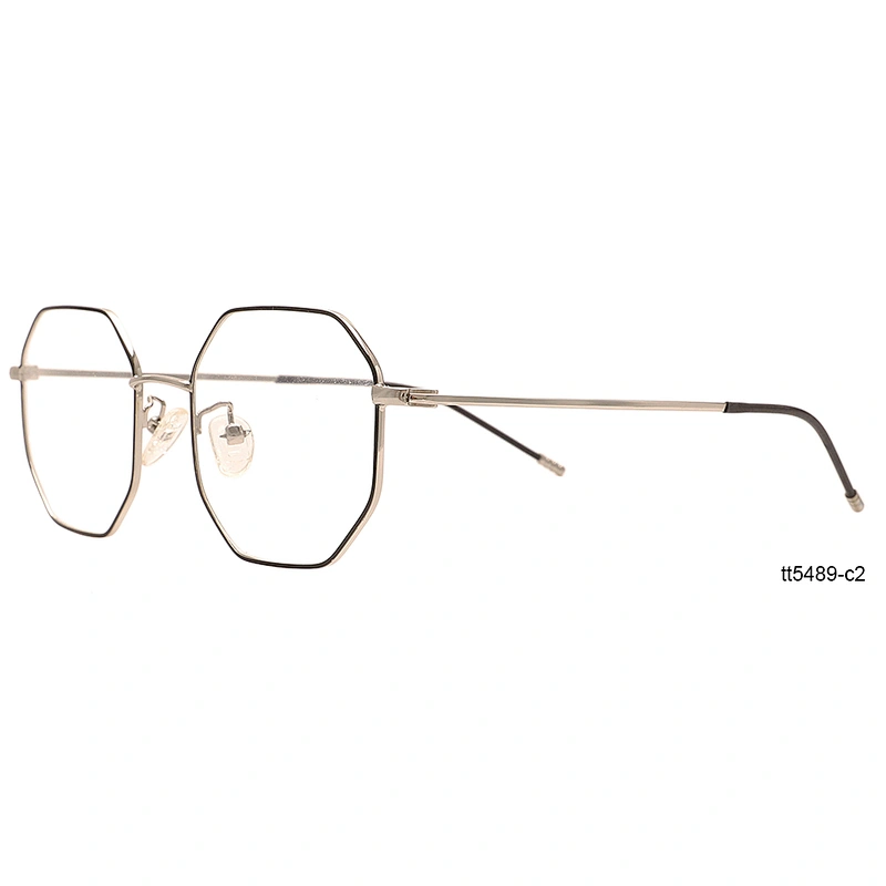 2020 high quality anti blue polygonal metal optical glasses frames
