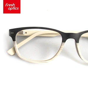FB3907 Germany Style Acetate Optical Frames With Double Color Design