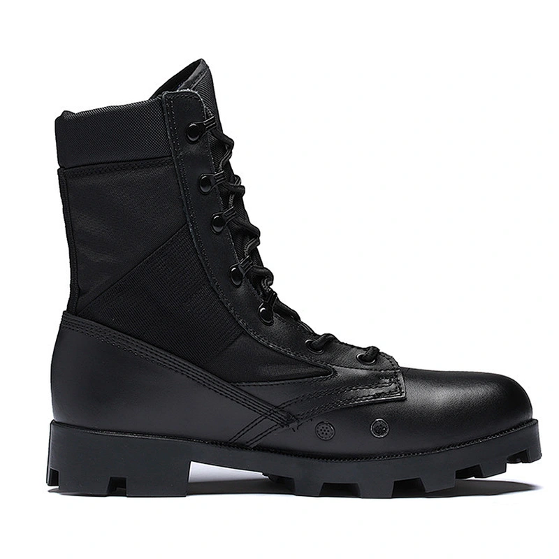 Factory cheap leather tactical desert boots army military combat boots Panama boots combat