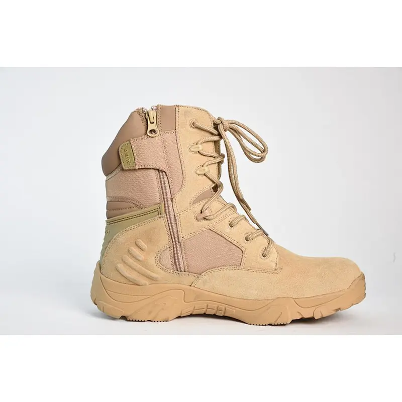 2018 Cheap price suede leather deltav side zipper tactical military boots