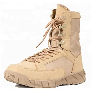 desert leather boots Ultra light shoes military boots  tan tactical shoes for men desert boots