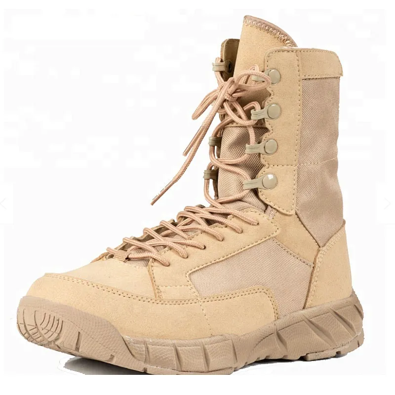 desert leather boots Ultra light shoes military boots  tan tactical shoes for men desert boots