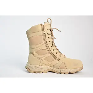 2018 new style suede cow leather side zipper army tactical military desert boots