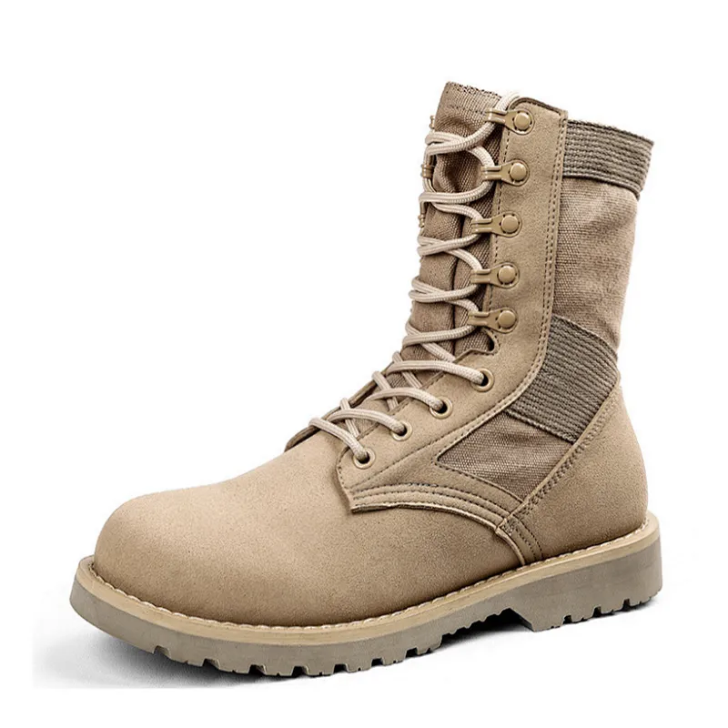 black leather military boots hiking boot walking shoes climbing shoes OUTDOOR SHOES