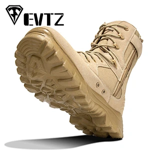 New Style black leather military boots