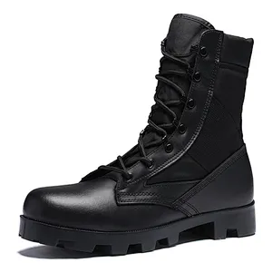 Factory cheap leather tactical desert boots army military combat boots Panama boots combat